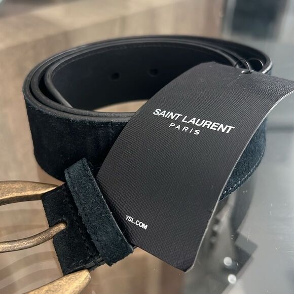 Saint Laurent Authentic Leather Black Belt EGC.609034.85.1119 Size 85”, NWT - Picture 1 of 5
